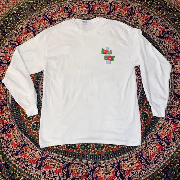 VTG double sided Coca-Cola Polar Bear Holiday long sleeve T-shirt. Size L - Picture 4 of 9